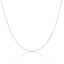 Load image into Gallery viewer, 925 Sterling Silver 1MM Box Chain - Rhodium Plated - Lobster Claw Size 16-36 inch