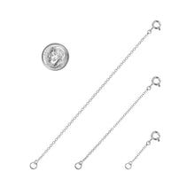 Load image into Gallery viewer, 925 Sterling Silver 1.2MM-Extender Chain - SET of 3 - Super Thin &amp; Strong