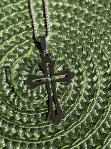 Sterling Silver Cross with 18" Italian Sterling Silver Chain