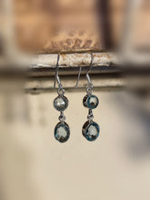 Load image into Gallery viewer, Blue Topaz Sterling Silver Dangle Earrings
