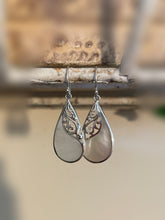 Load image into Gallery viewer, Mother of Pearl Sterling Silver Dangle Drop Earrings