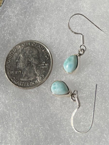 Larimar Sterling Silver Dangle Earrings