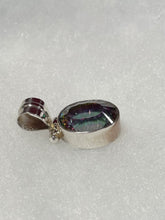 Load image into Gallery viewer, Mystic Topaz Sterling Silver Oval Pendant