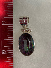 Load image into Gallery viewer, Mystic Topaz Sterling Silver Oval Pendant