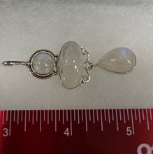 Load image into Gallery viewer, Sterling Silver 3 stone Moonstone Pendant