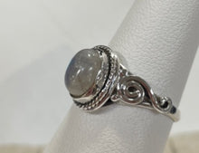 Load image into Gallery viewer, Moonstone Sterling Silver Ring - sizes 7 and 8