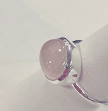 Load image into Gallery viewer, Rose Quartz Sterling Silver Ring - Sizes 5,6 and 7