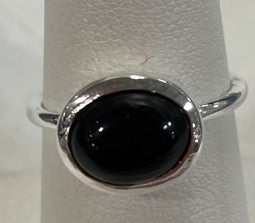Onyx Sterling Silver Ring - sizes 7 and 9