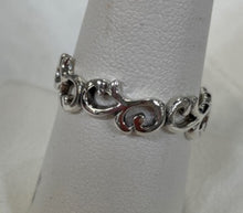 Load image into Gallery viewer, Sterling Silver Swirl Design Ring - Sizes 8 and 9