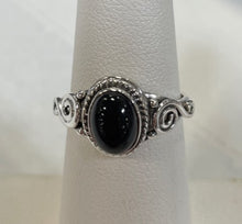 Load image into Gallery viewer, Sterling Silver and Onyx Ring