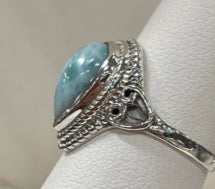 Load image into Gallery viewer, Larimar Sterling Silver Ring - Sizes 6 and 9
