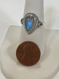 Moonstone Sterling Silver Ring - Size 8