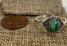 Load image into Gallery viewer, Malachite Sterling Silver Ring - Size 10