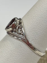 Load image into Gallery viewer, Garnet Sterling Silver Ring - Size 7