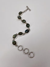 Load image into Gallery viewer, Labradorite Silver Bracelet-cabochon Set in Sterling Silver one of a kind