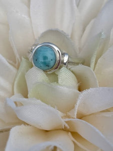 Larimar Sterling Silver Ring - size 9