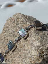 Load image into Gallery viewer, Abalone Toggle Silver Bracelet