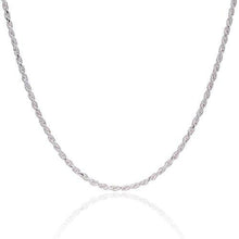 Load image into Gallery viewer, 925 Sterling Silver 3.5MM Rope Chain - Italian Crafted for Women and Men 16 - 36&quot;