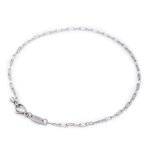 2MM Stainless Steel Infinity Ribbon Anklet