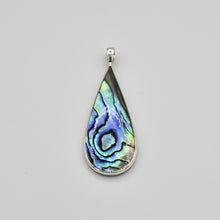 Load image into Gallery viewer, Abalone or Coral Double Sided Sterling Silver Pendant