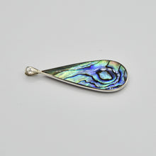 Load image into Gallery viewer, Abalone or Coral Double Sided Sterling Silver Pendant