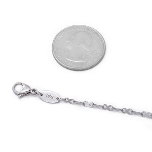 2MM Stainless Steel Infinity Ribbon Adjustable Chain