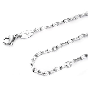 2MM Stainless Steel Infinity Ribbon Adjustable Chain