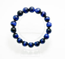 Load image into Gallery viewer, Blue Tiger&#39;s Eye Gemstone Stretch Bracelet