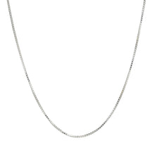 Load image into Gallery viewer, 1.5MM Sterling Silver Box Chain with Lobster Claw Clasp