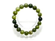 Load image into Gallery viewer, Natural New Jade Smooth Round Gemstone Stretch Bracelet