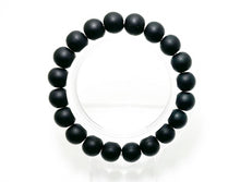 Load image into Gallery viewer, Matte Natural Black Onyx Stretch Gemstone Bracelet