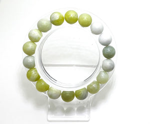 Natural Butter Jade Gemstone Beads Gemstone Stretch Bracelet