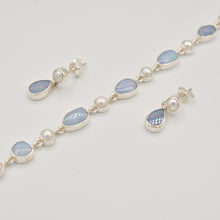 Load image into Gallery viewer, Opal and Pearl Sterling Silver Toggle Bracelet