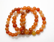 Load image into Gallery viewer, Orange Carnelian Agate Beads Gemstone Stretch Bracelet