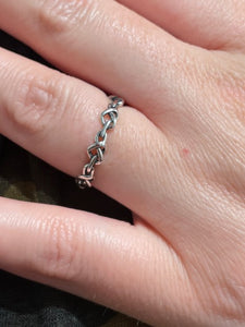 Heart Knots Sterling Silver Ring