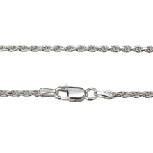 Load image into Gallery viewer, 2MM Sterling Silver Rope Chain with Lobster Claw Clasp 16-36&quot;