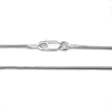 Load image into Gallery viewer, 1MM Sterling Silver Snake Chain with Lobster Claw Clasp