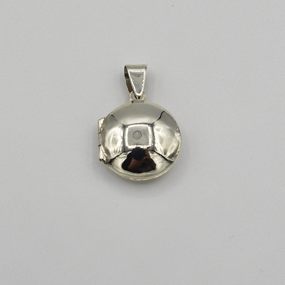 Sterling Silver Locket Pendant - Round shape