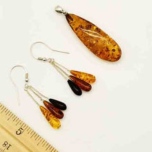 Load image into Gallery viewer, Amber and Sterling Silver Pendant