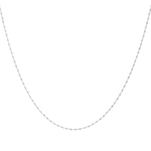 Load image into Gallery viewer, 1.2MM Sterling Silver Singapore Chain with Lobster Claw Clasp
