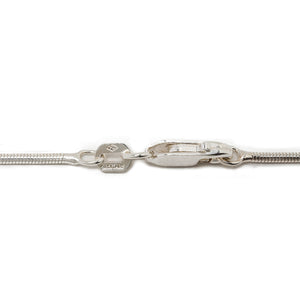 1.2MM Sterling Silver Snake Anklet with Lobster Claw Clasp